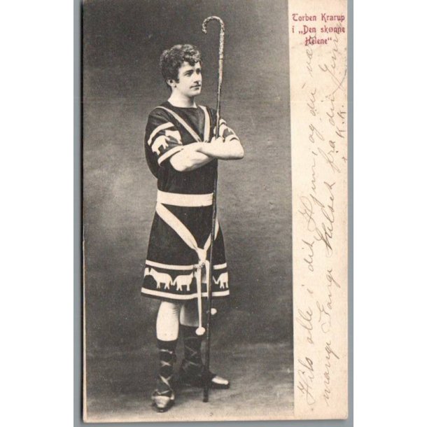 Torben Krarup i "Den sknne Helene" - Skuespiller - Postkort - Brugt