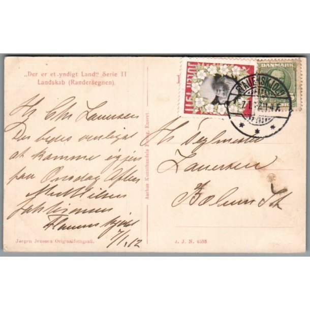 Julemrke 1911 p Postkort