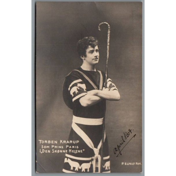 Torben Krarup i "Den sknne Helene" - Skuespiller - Postkort - Ubrugt