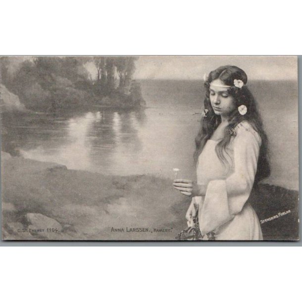 Anna Larsen i "Hamlet"- Skuespiller - Postkort - Brugt