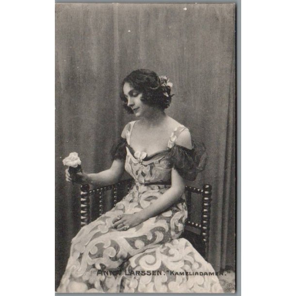 Anna Larsen i "Kameliadamen"- Skuespiller - Postkort - Brugt