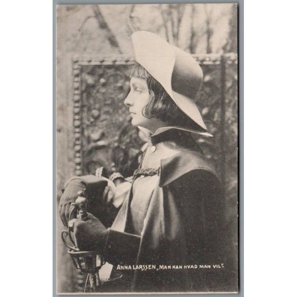 Anna Larssen i "Man Kan Hvad Man Vil"- Skuespiller - Postkort - Ubrugt