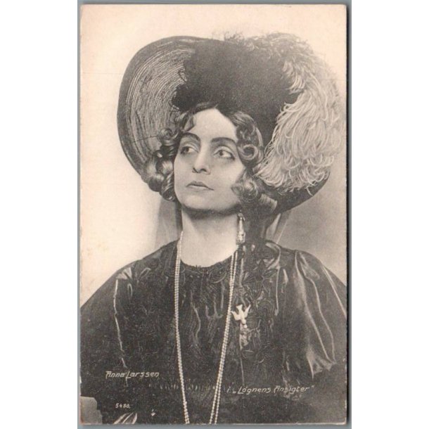 Anna Larssen i "Lgnens Ansigter"- Skuespiller - Postkort - Ubrugt