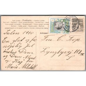 Julem�rke 1910 p� Postkort