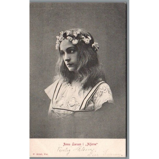 Anna Larssen i "Alferne"- Skuespiller - Postkort - Brugt