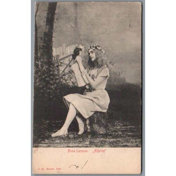 Anna Larssen i "Alferne"- Skuespiller - Postkort - Brugt