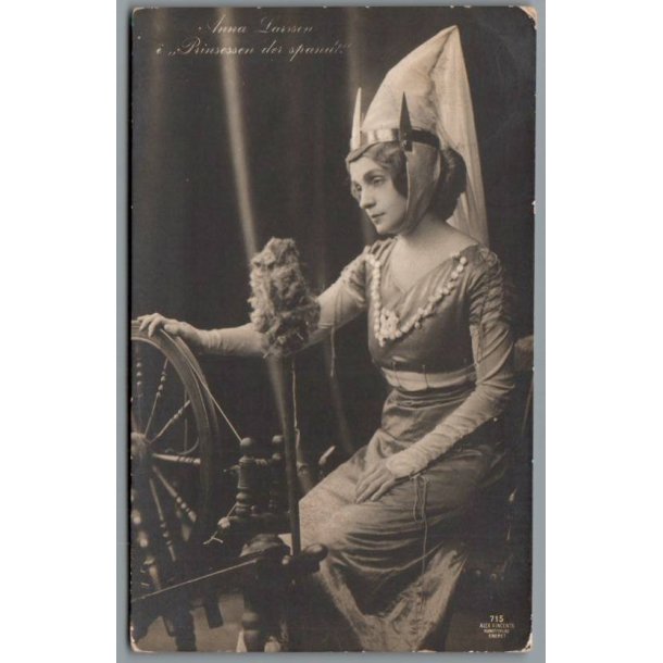 Anna Larsen i "Prinsessen der spandt"- Skuespiller - Postkort - Brugt