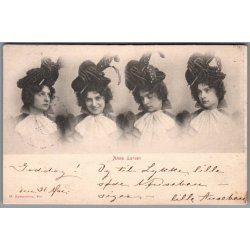Anna Larsen - Skuespiller - Postkort - Brugt