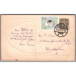 Julemrke 1910 p Postkort