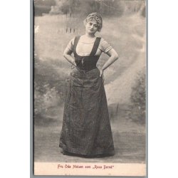 Fru Oda Nielsen som "Rosa Bernd" - Skuespiller - Postkort - Brugt