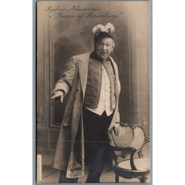 Sophus Neumann i "Greven af Luxemburg" - Skuespiller - Postkort - Brugt