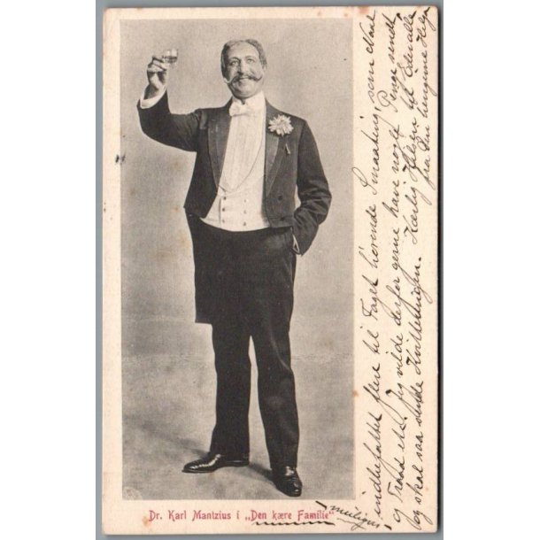 Dr. Karl Martinius i "Den k�re Familie"- Skuespiller - Postkort - Brugt