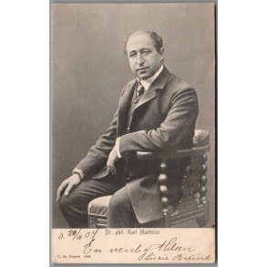 Dr. phil Karl Martinius - Skuespiller - Postkort - Brugt