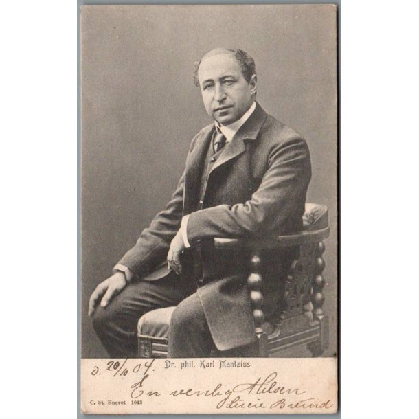 Dr. phil Karl Martinius - Skuespiller - Postkort - Brugt