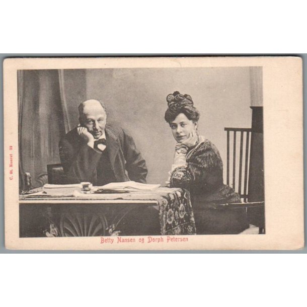 Betty Nansen og Dorph Petersen - Skuespiller - Postkort - Ubrugt
