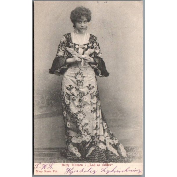 Betty Nansen i "Lad os Skilles" - Skuespiller - Postkort - Brugt