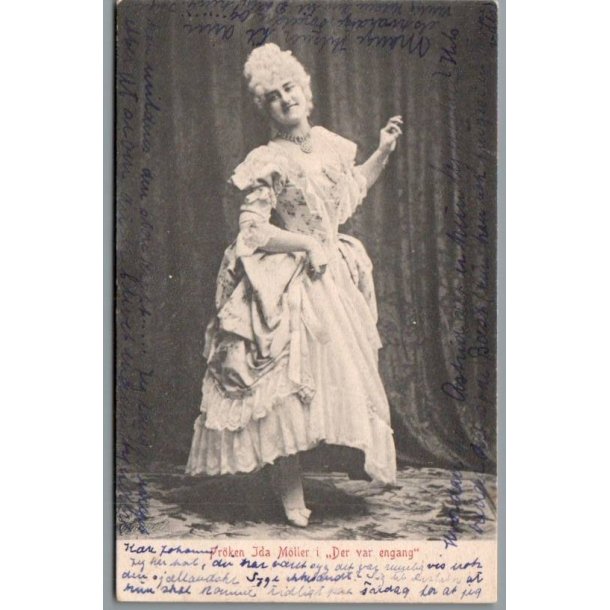 Frken Ida Mller  i "Der var engang" - Skuespiller - Postkort - Brugt