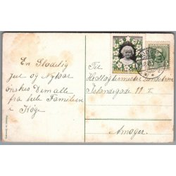 Julem�rke 1909 p� Postkort