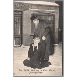 Fru Emma Lind og Hr. Wilh. Wiehe - Skuespiller - Postkort - Brugt