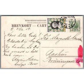 Julemrke 1909 p Postkort