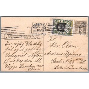 Julemrke 1909 p Postkort