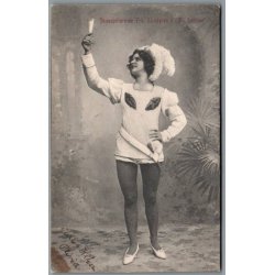 Skuespillerinde Frk. Lundgren i "En Lektion"- Skuespiller - Postkort - Brugt