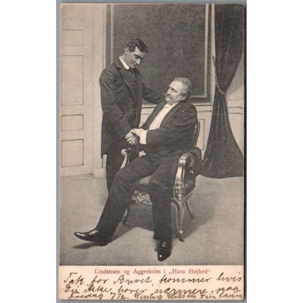 Lindstrm og Aggerholm i "Hans Hjhed"- Skuespiller - Postkort - Brugt