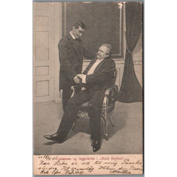 Lindstrm og Aggerholm i "Hans Hjhed"- Skuespiller - Postkort - Brugt