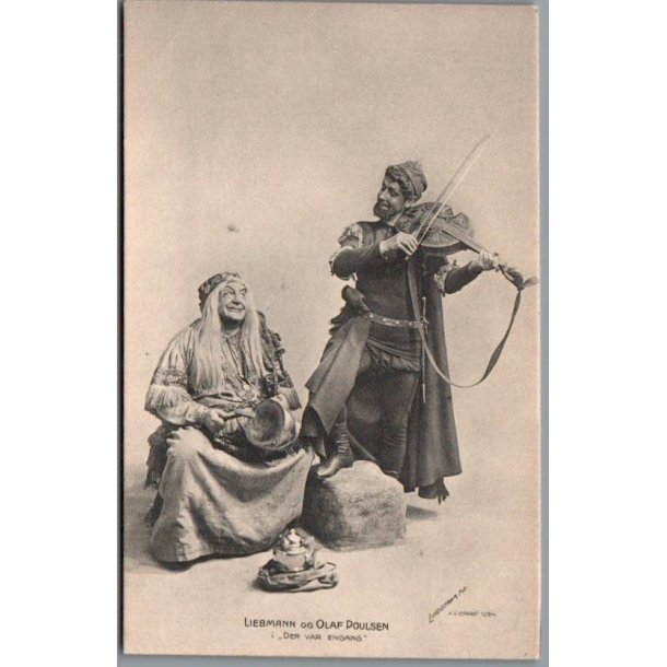 Liebmann og Olaf Poulsen i "Der var en Gang"- Skuespiller - Postkort - Ubrugt