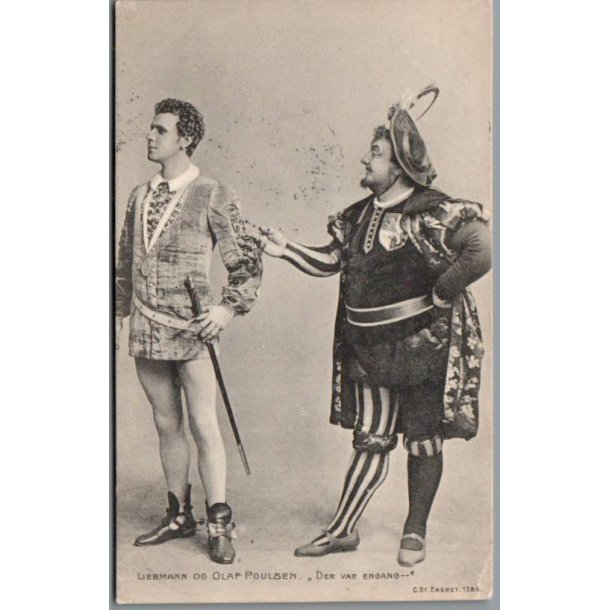 Liebmann og Olaf Poulsen i "Der var en Gang"- Skuespiller - Postkort - Brugt