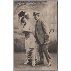 Eleonora Lundbeck - Henry Seemann i "Den fraskilte Kone" - Skuespiller - Postkort - Brugt