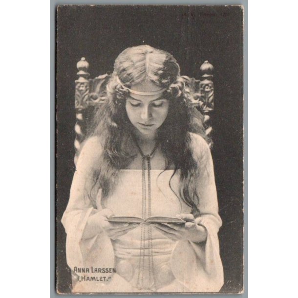 Anna Larsen i "Hamlet"- Skuespiller - Postkort - Brugt