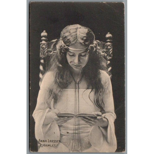 Anna Larsen i "Hamlet"- Skuespiller - Postkort - Brugt