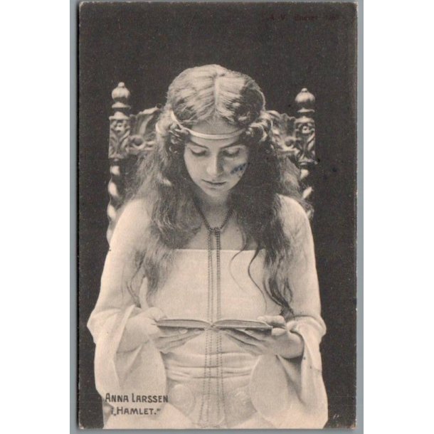 Anna Larsen i "Hamlet"- Skuespiller - Postkort - Brugt