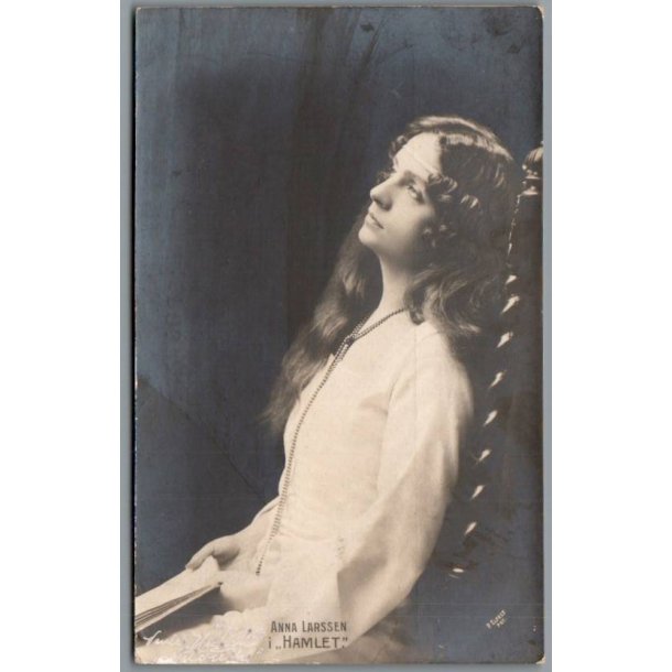 Anna Larsen i "Hamlet"- Skuespiller - Postkort - Brugt