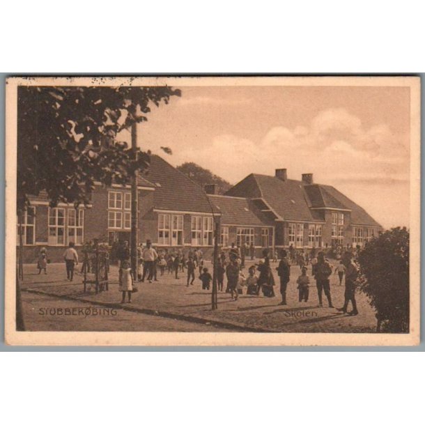 Stubbek�bing - Skolen - Postkort - Brugt