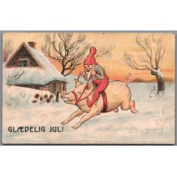 Julem�rke 1908 p� Postkort