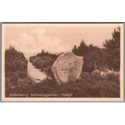 Stubbek�bing - Genforeningsstenen i Anl�get - Postkort - Ubrugt