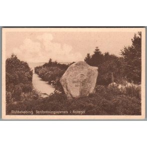 Stubbek�bing - Genforeningsstenen i Anl�get - Postkort - Ubrugt