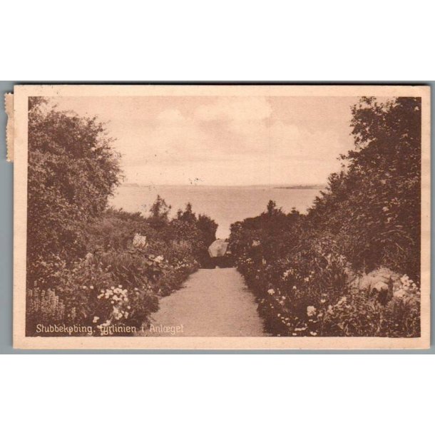 Stubbek�bing - Fyrlinien i Anl�get - Postkort - Brugt