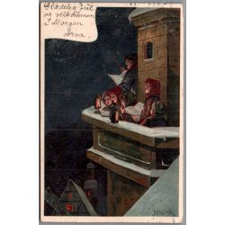 Julemrke 1908 p Postkort