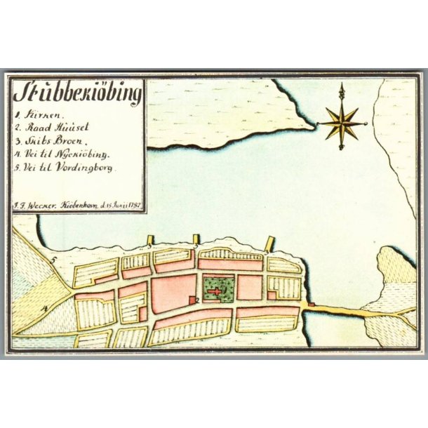 Stubbek�bing - Kopi af kort fra 1782