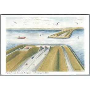 Tunnel under Guldborgsund - Postkort - Brugt