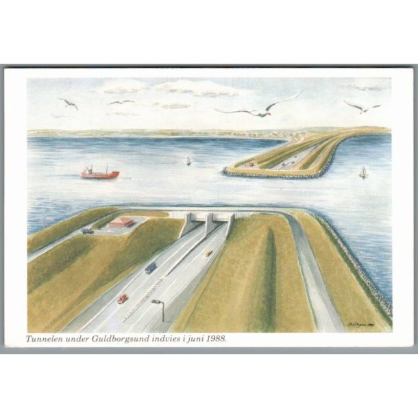 Tunnel under Guldborgsund - Postkort - Brugt