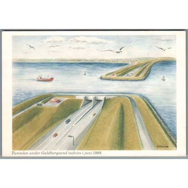 Tunnel under Guldborgsund - Postkort - Brugt