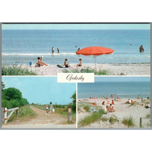 Strandparti - Gedseby - Postkort  - Ubrugt