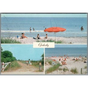 Strandparti - Gedseby - Postkort  - Brugt