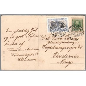 Julemrke 1907 p Postkort