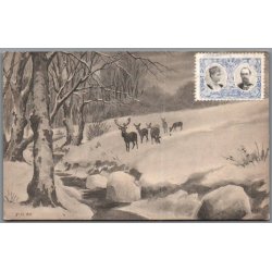 Julemrke 1907 p Postkort