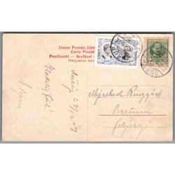 Julemrke 1907 p Postkort